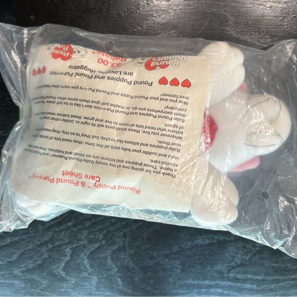 Tonka Pound Pur-r-ries- white gray striped pink cat 80s toys original bag - Picture 4 of 9